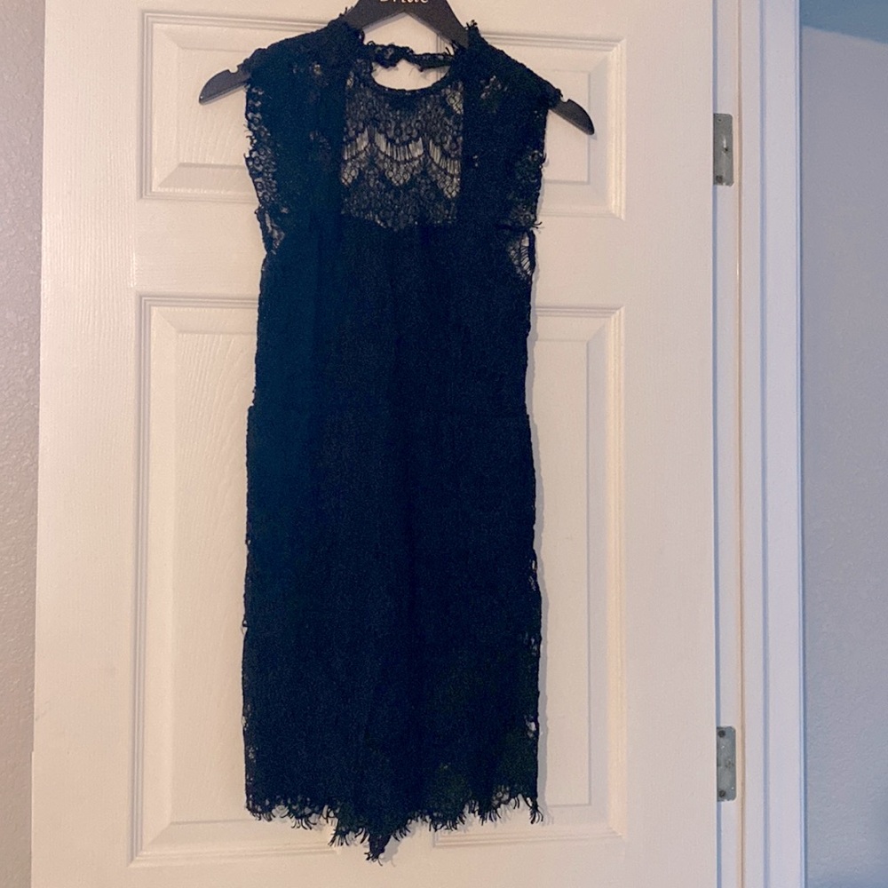 Black lace dress